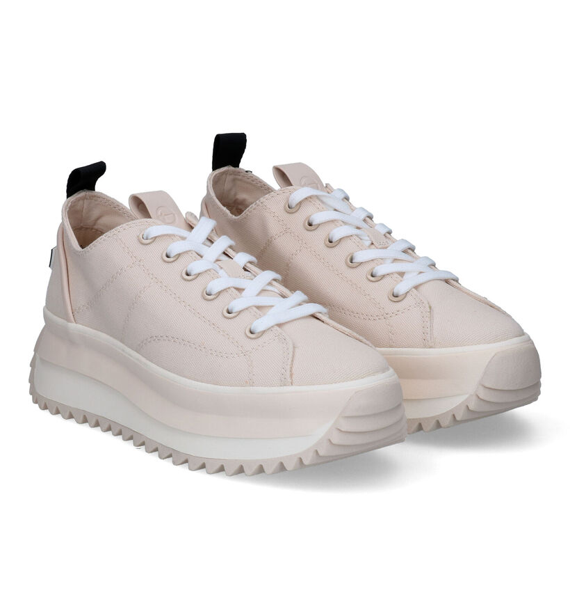 Tamaris Touch-it Beige Sneakers in stof (302779)