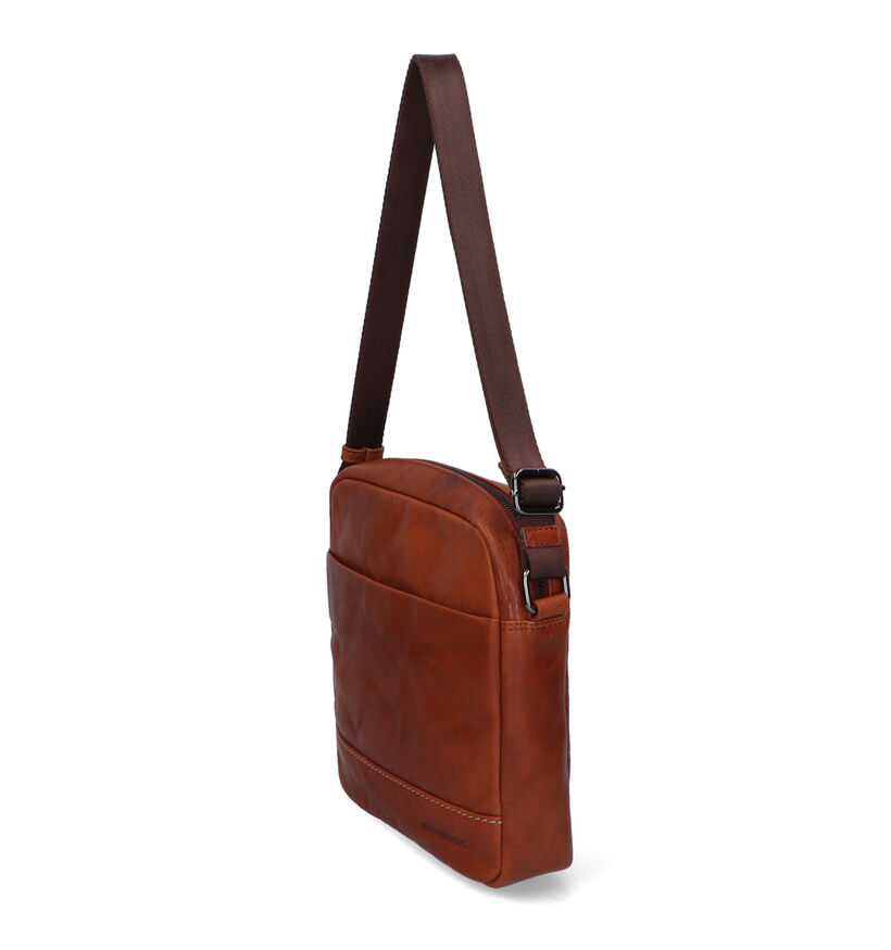 Maverick Sac à bandoulière en Cognac pour hommes (326222)