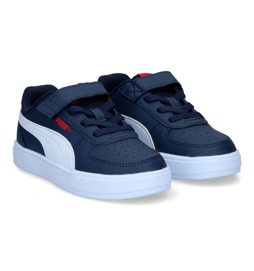 Puma Caven Blauwe Sneakers in kunstleer (318741)
