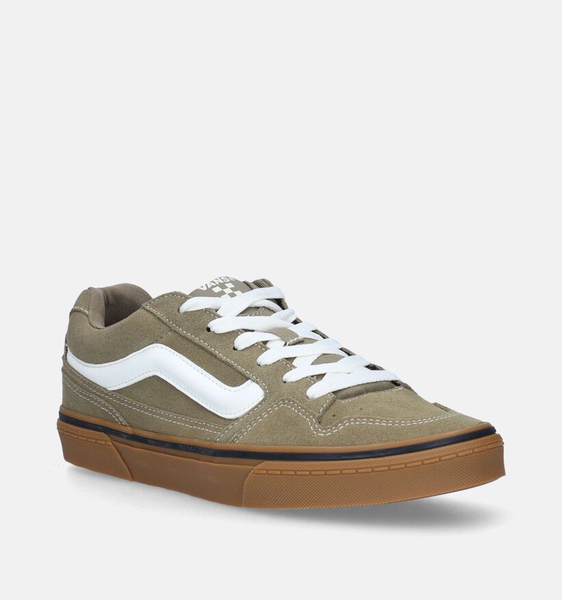 Vans Caldrone Suede Baskets de skate en Vert pour garçons, hommes (343780)