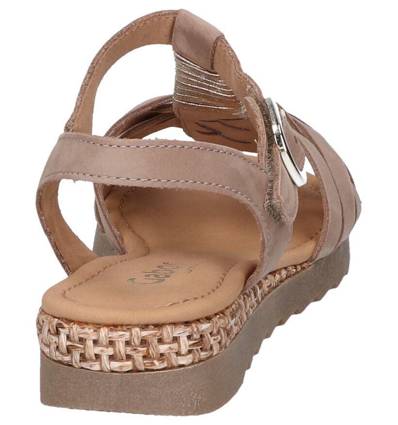 Taupe Sandalen Gabor Comfort in nubuck (245463)