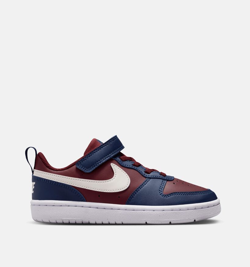 Nike Court Borough Bordeaux/Blauwe Sneakers voor meisjes (359839) - geschikt voor steunzolen