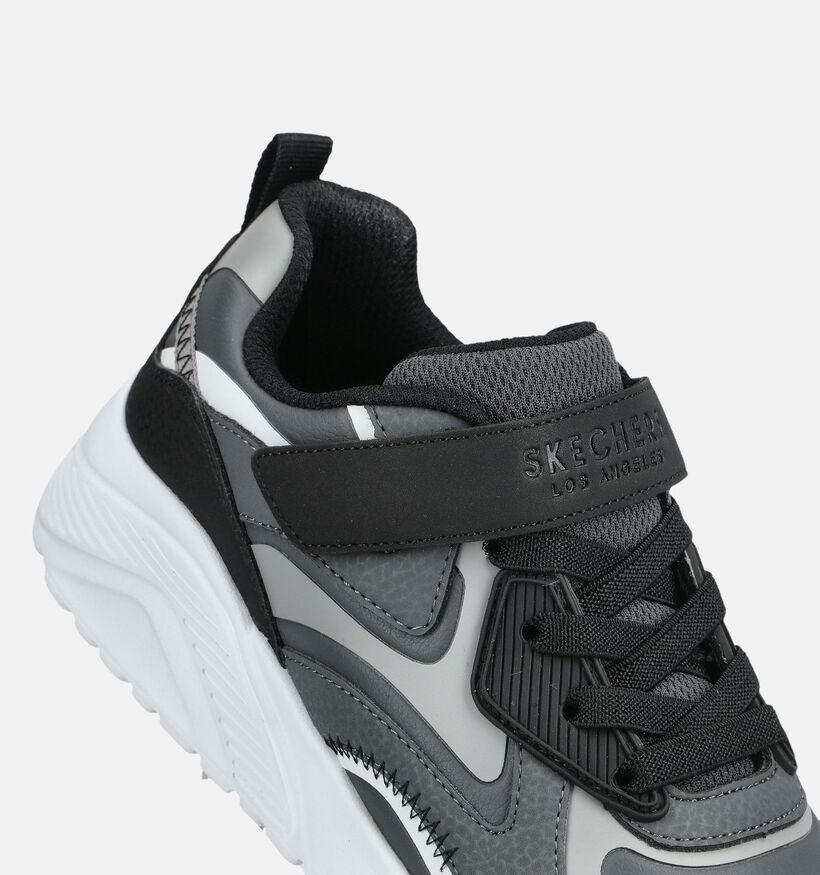 Skechers Uno Lite Chroma Cruiser Baskets basses en Gris/Noir pour filles, gar&ccedil;ons (375671)