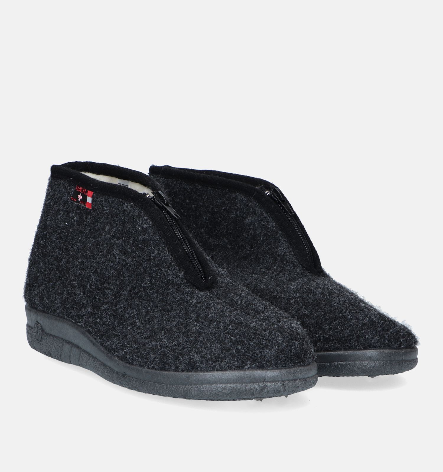 Hoge heren pantoffels met rits clearance
