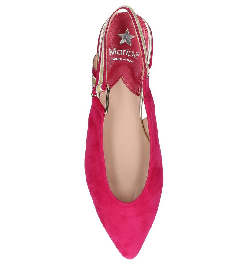 Maripé Escarpins slingback en Rose fuchsia en nubuck (248837)