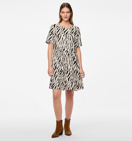 Korte jurk beige