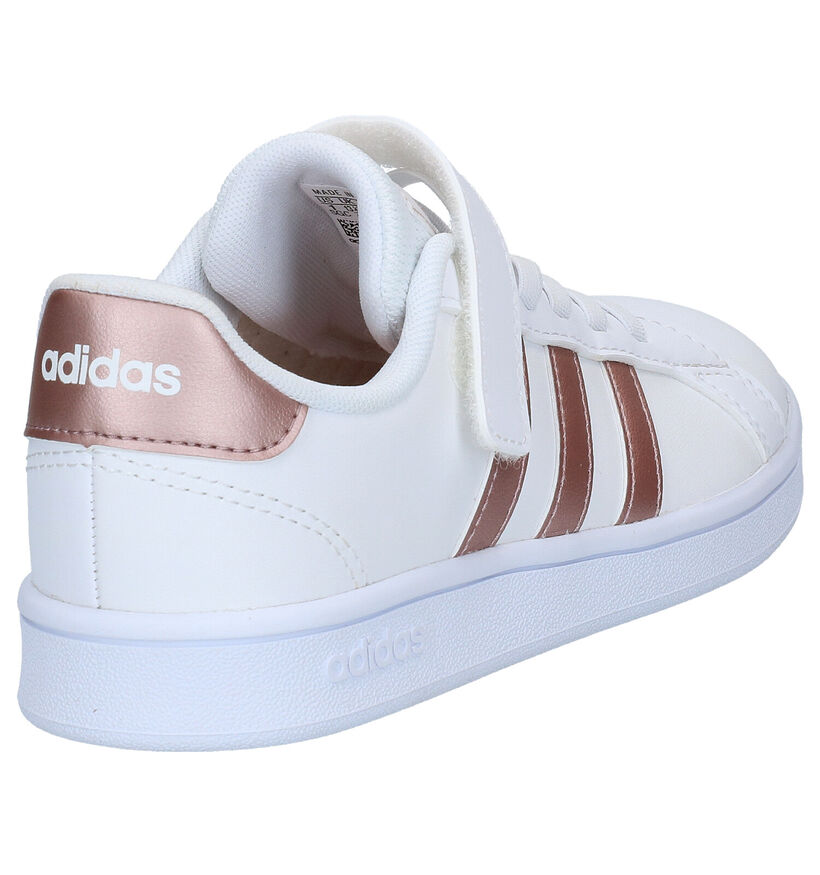 adidas Grand Court C Baskets en Blanc pour filles (314611) - pour semelles orthopédiques