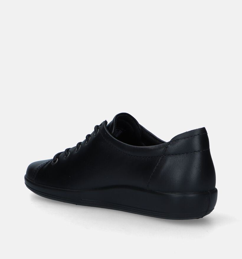Ecco Soft 2.0 Chaussures à Lacets en Noir pour femmes (270019) - pour semelles orthopédiques