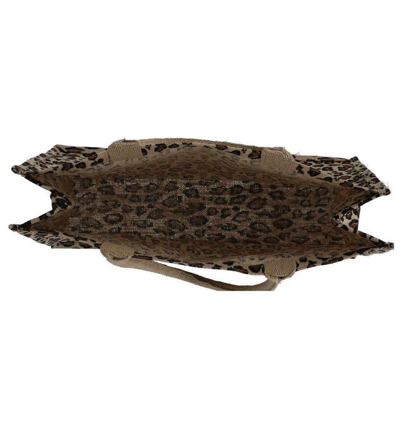 Bruine Strandtas Dolce C. Leopard in stof (251524)