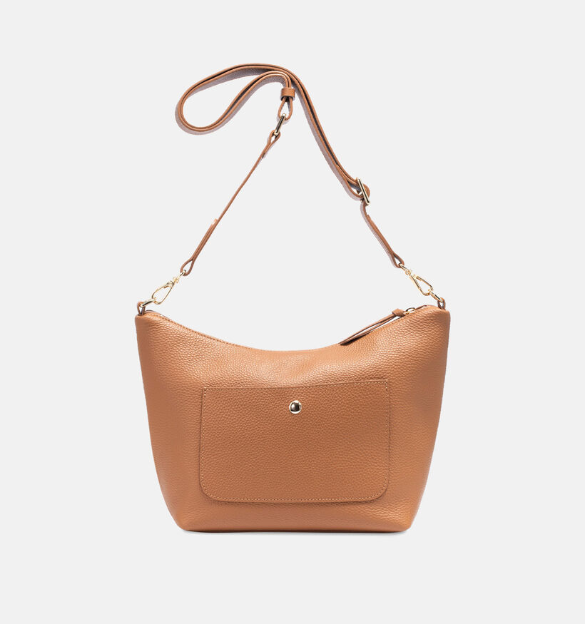 Crinkles Sac porté croisé en Cognac pour femmes (365728)