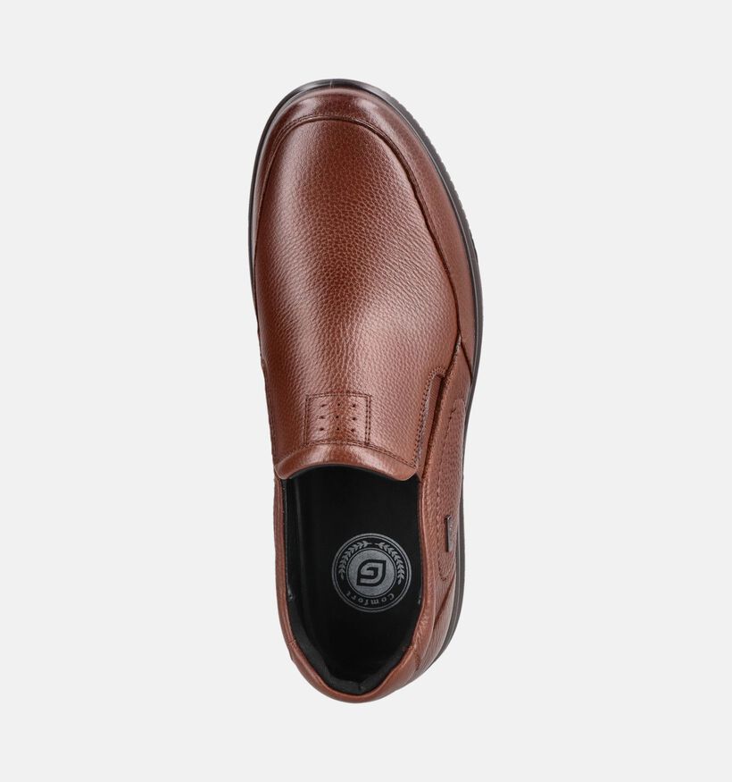 G-Comfort Mocassins en Cognac pour hommes (381388) - pour semelles orthop&eacute;diques