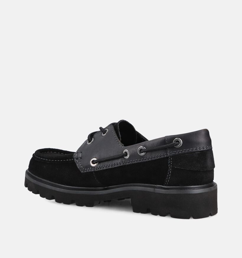 Clarks Cleyhill Boat Chaussures bateau en Noir pour hommes (370689) - pour semelles orthop&eacute;diques