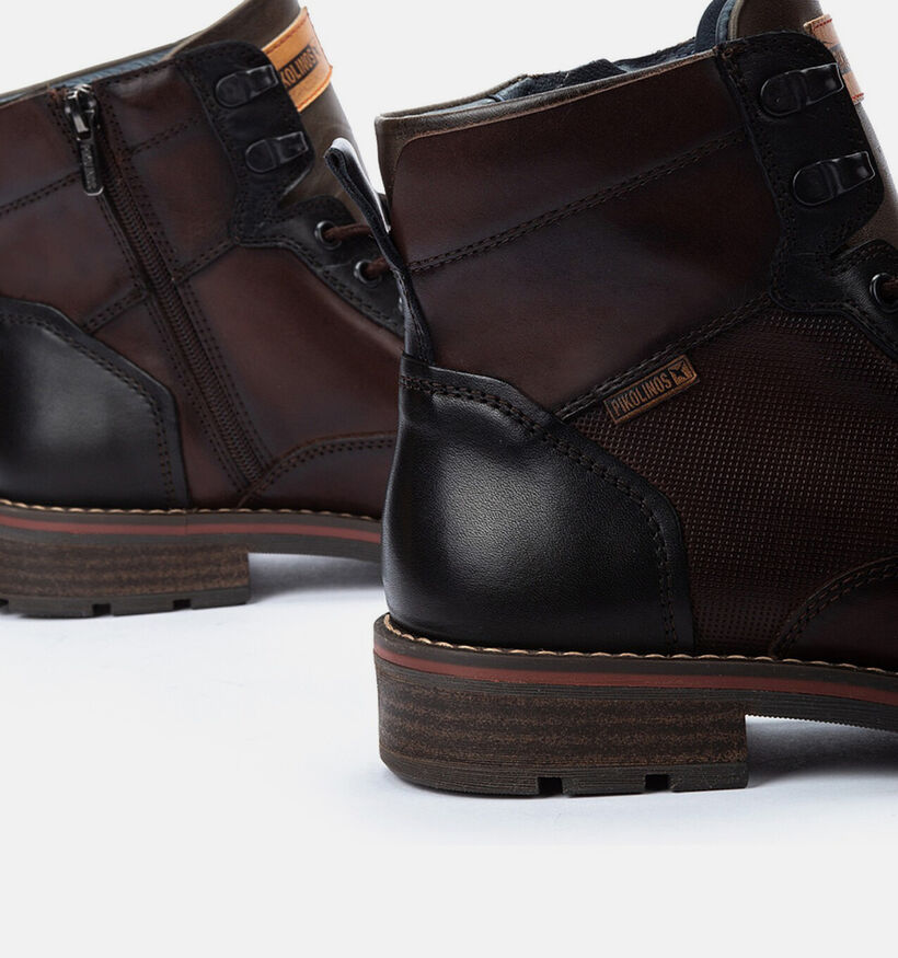 Pikolinos York Donkerbruine Boots met Veter voor heren (379267) - geschikt voor steunzolen