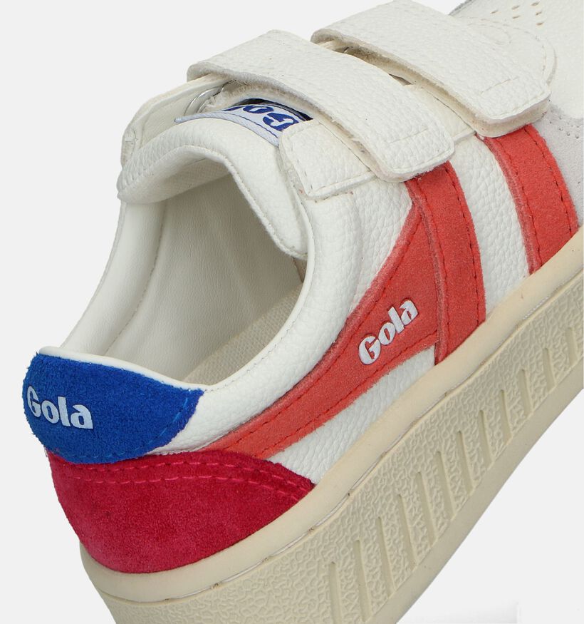 Gola Grandslam Trident Strap Witte Sneakers voor meisjes (335711) - geschikt voor steunzolen