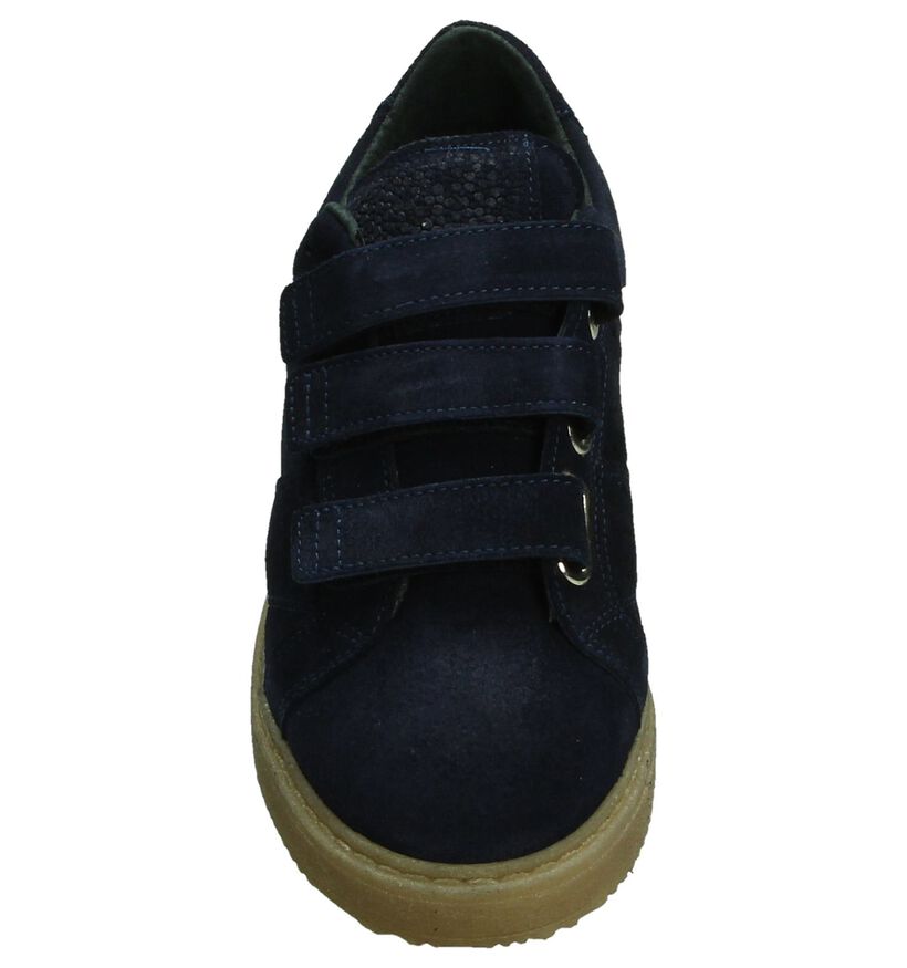 Shoecolate Baskets basses en Bleu foncé en daim (192739)