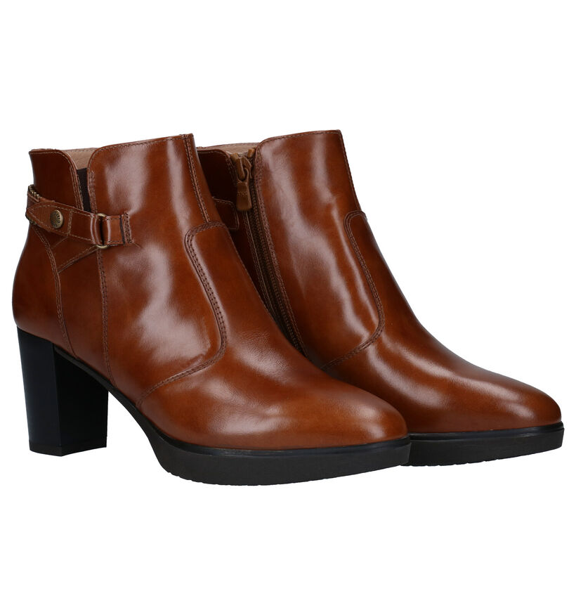 NeroGiardini Bottines à talons en Cognac en cuir (278978)
