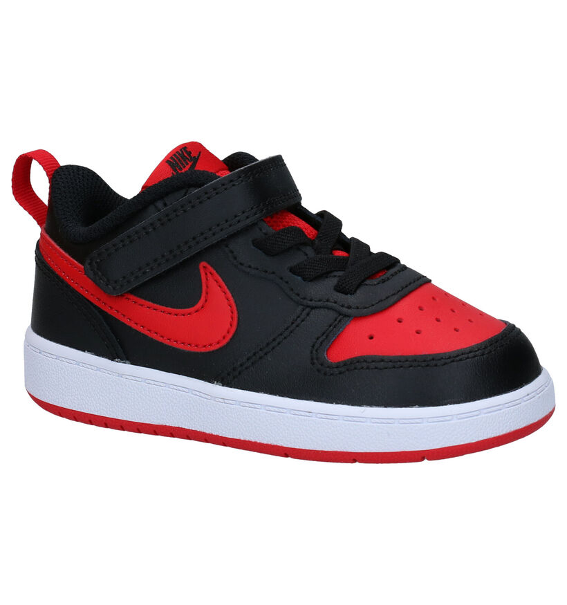 Nike Court Borough Baskets en Noir pour filles, garçons (325381)