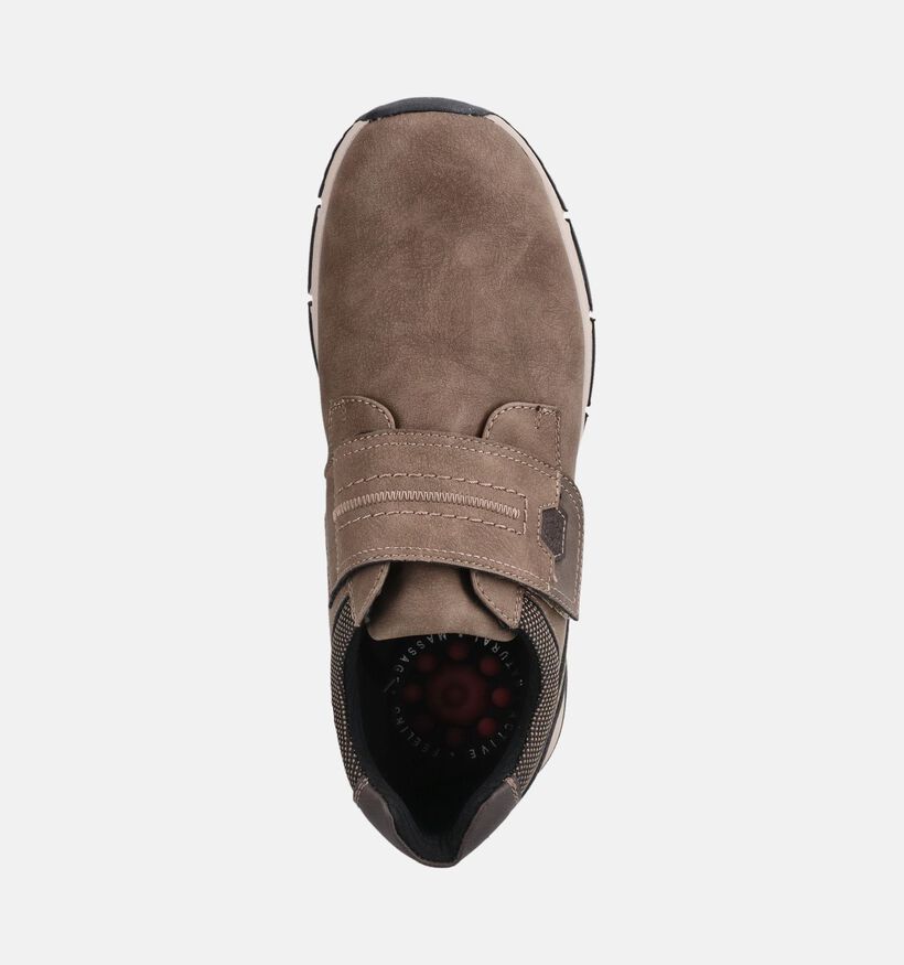 Relife Chaussures plates en Taupe pour hommes (377667) - pour semelles orthop&eacute;diques