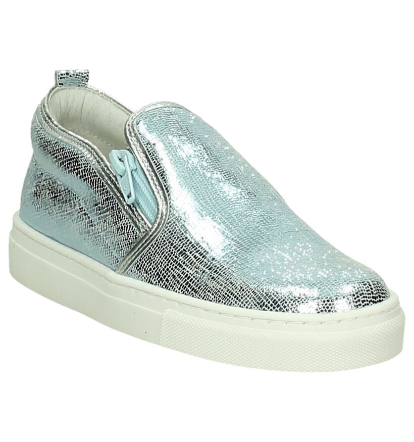 Hampton Bays Chaussures slip-on en Argent en cuir (192249)