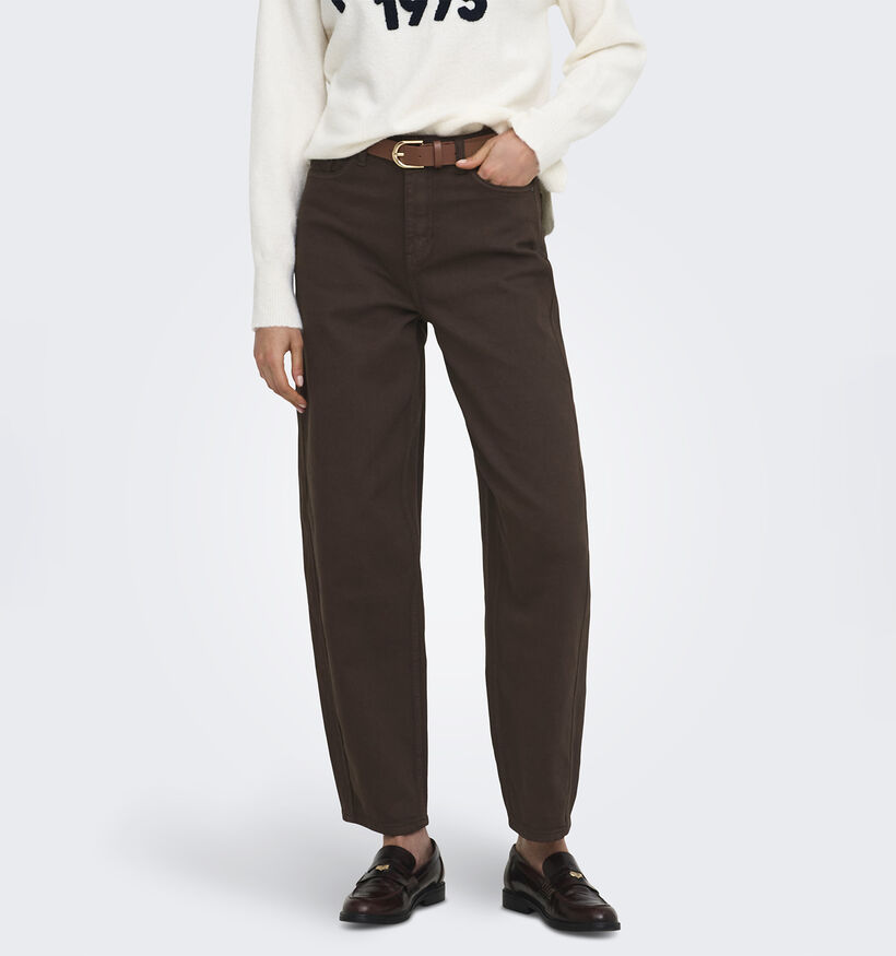JDY Susie Donkerbruine Straight Leg Jeans voor dames (378309)