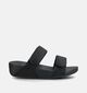 FitFlop Lulu Adjustable Shimmerlux Zwarte Slippers voor dames (372335)