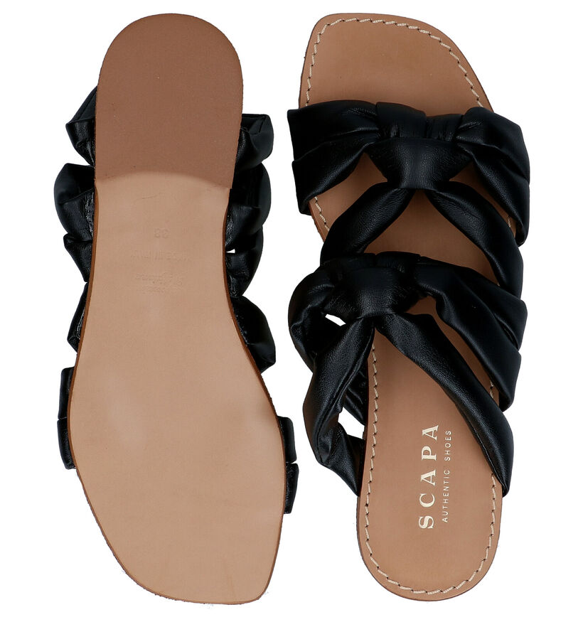 Scapa Nu-pieds plates en Noir en simili cuir (288873)