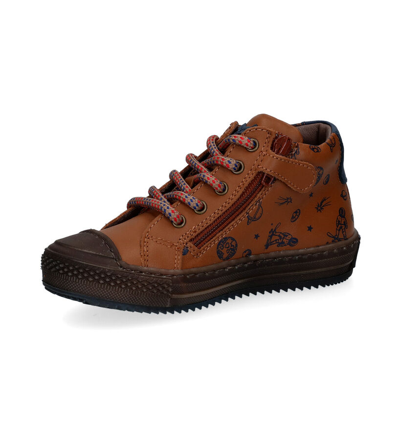 STONES and BONES Veso Cognac Bottines voor jongens (295159) - geschikt voor steunzolen