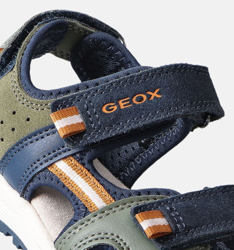 Geox Alben Sandales en Vert Khaki pour garçons (352927)
