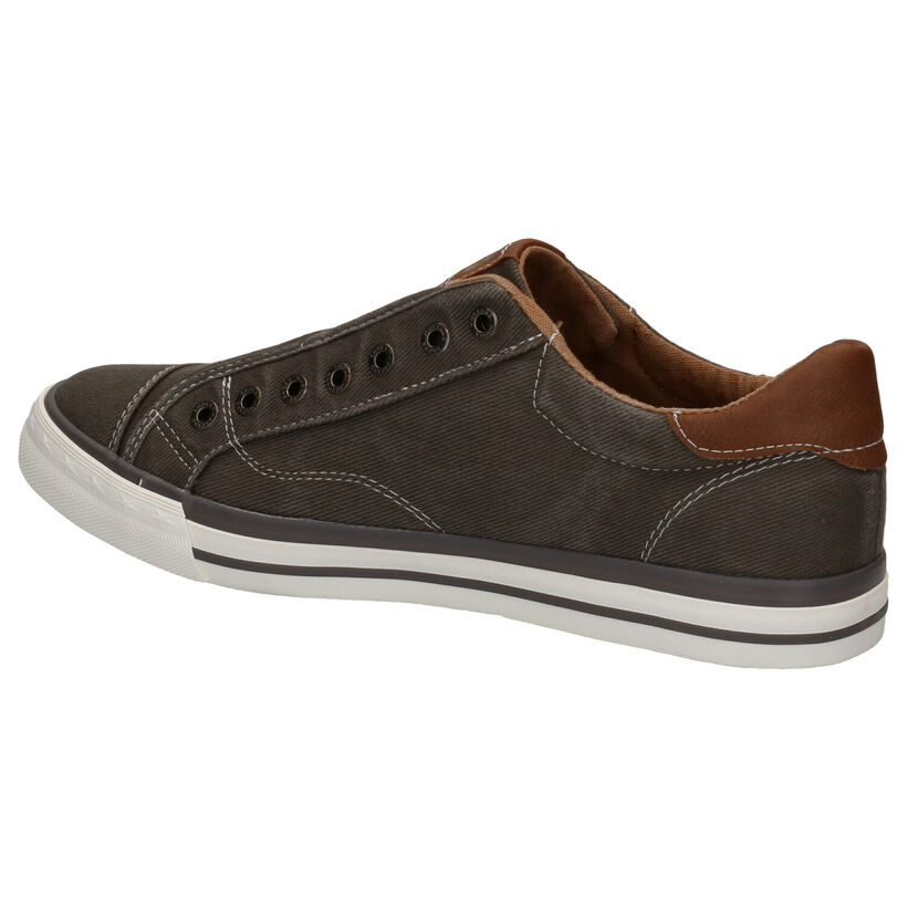 Mustang Slip-ons en Gris en textile (303652)