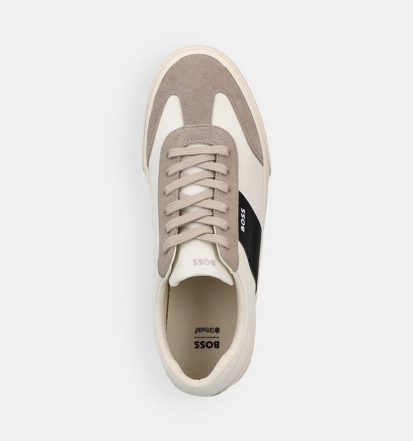 BOSS Aiden Tenn Chaussures &agrave; lacets en Blanc pour hommes (369010) - pour semelles orthop&eacute;diques