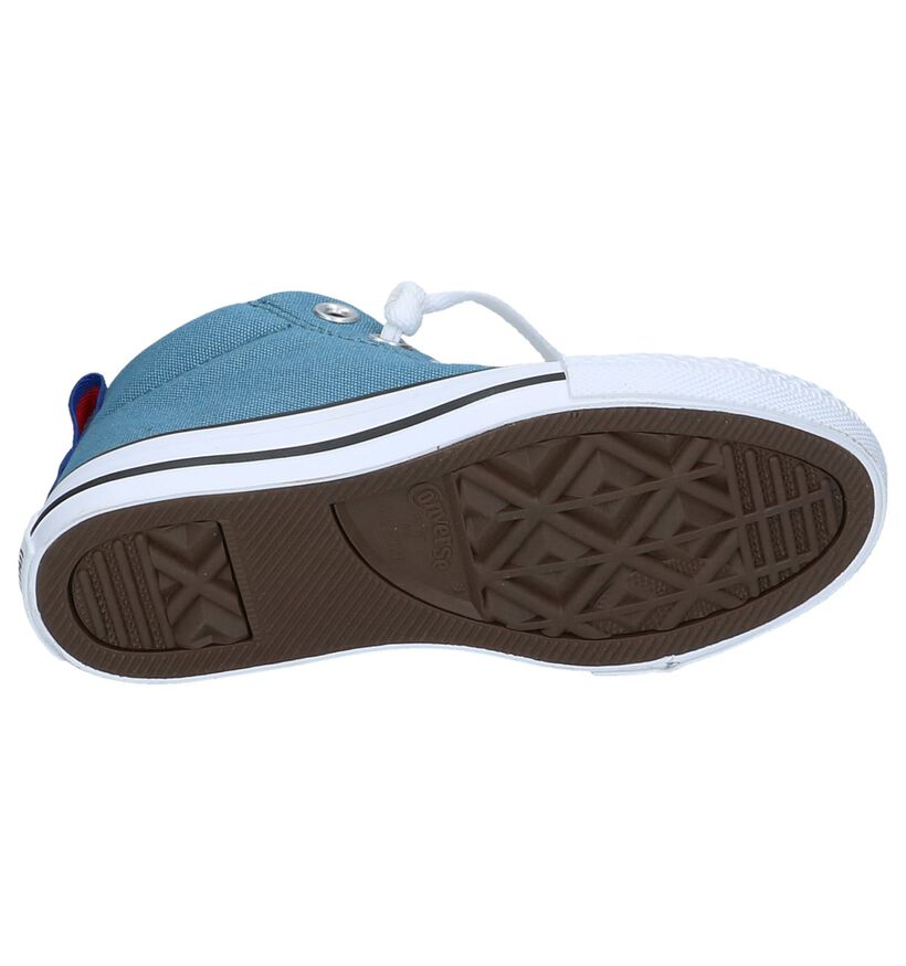 Blauwe Slip-on Sneakers Converse Chuck Taylor AS Street Mid in stof (238048)