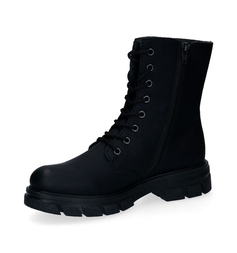 Rieker Boots à lacets en Noir en simili cuir (299381)