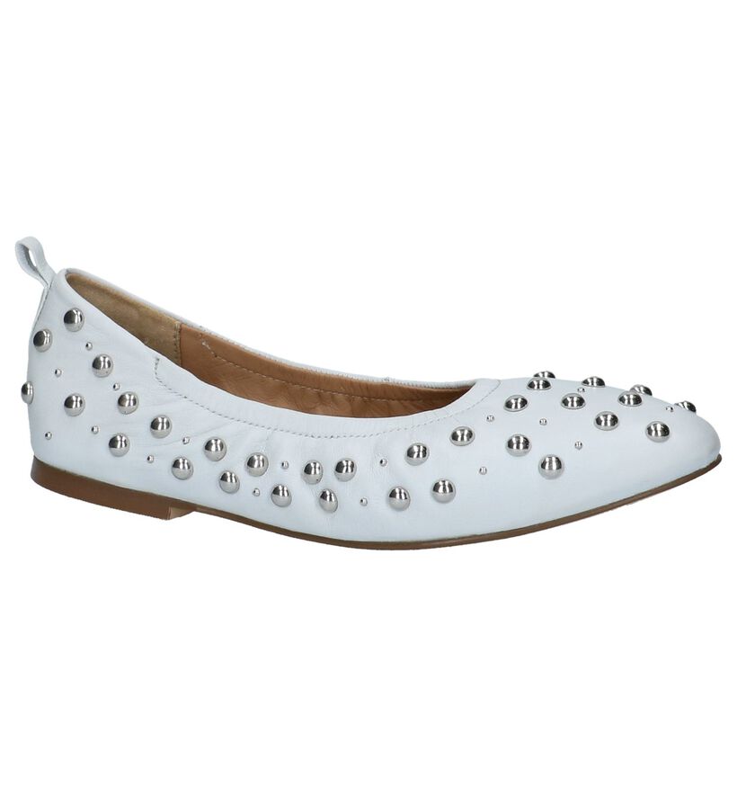 Bronx Ballerina Wit met Studs in leer (218817)