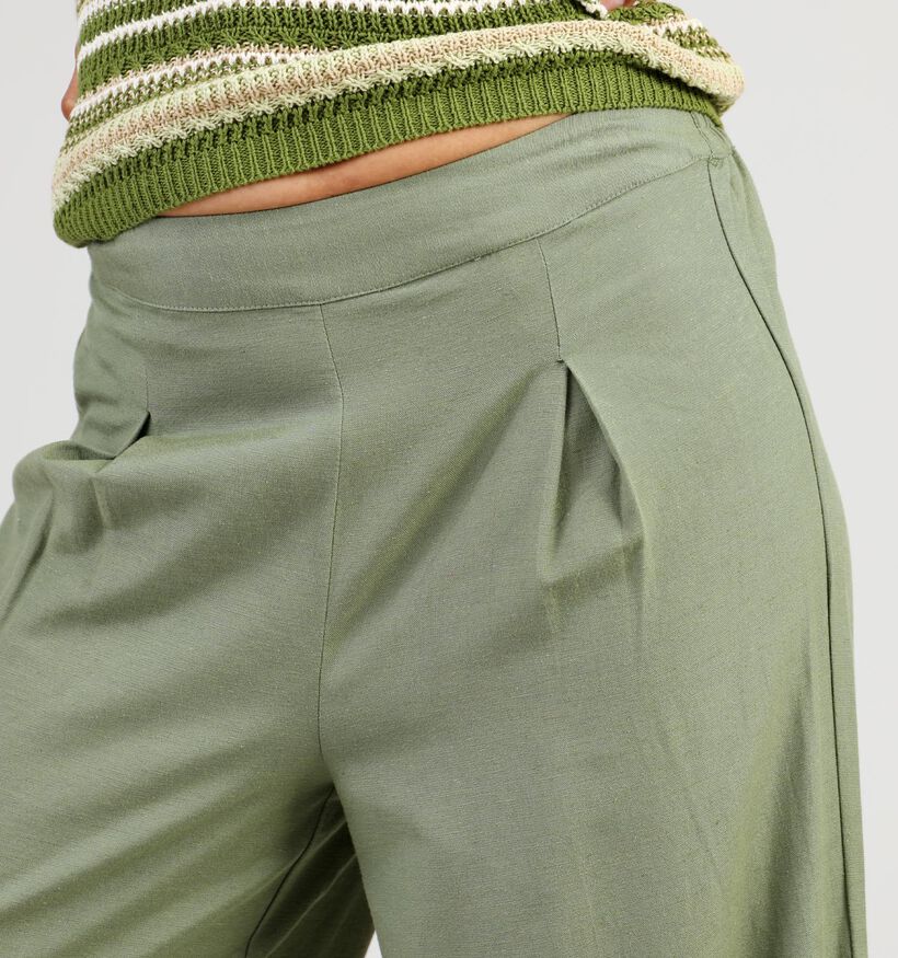 Pieces Minidi Kaki Wijde broek voor dames (337354)