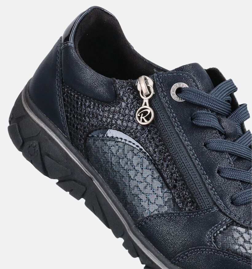 Relife Donkerblauwe Schoenen met Veter en Rits voor dames (377791) - geschikt voor steunzolen