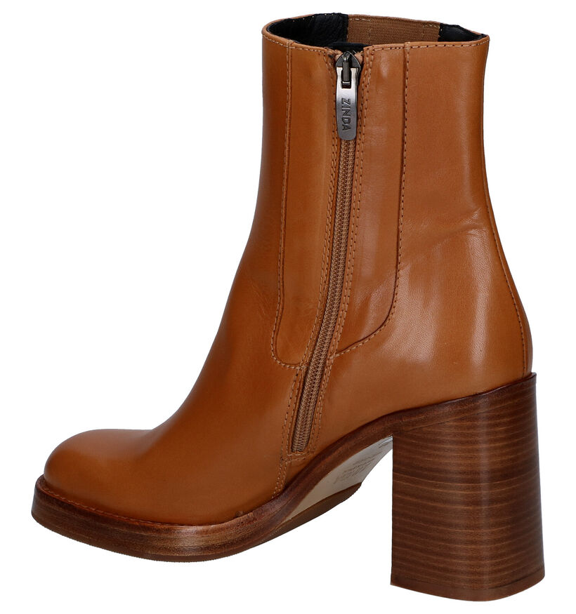 Zinda Bottines à talons en Camel pour femmes (298902)