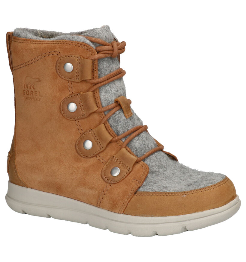 Sorel Explorer Joan Snowboots Bruin in daim (255383)