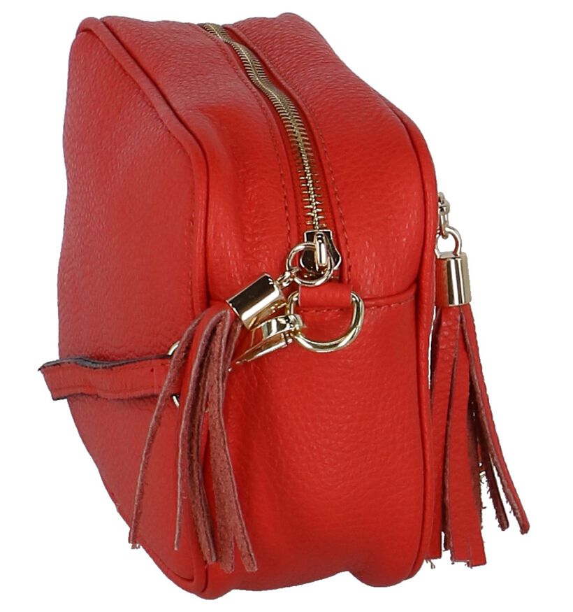 Rode Crossbody Tas Dolce C. in leer (255564)