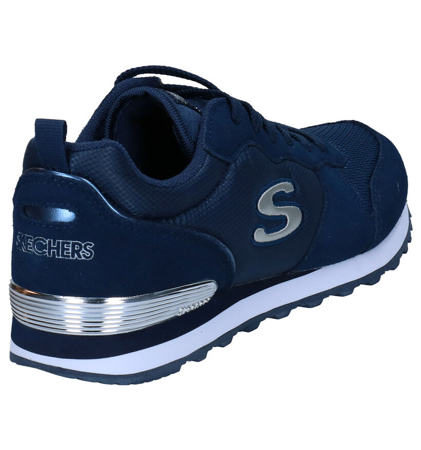 Skechers Gold'n Gurl Baskets en Bleu en daim (293947)