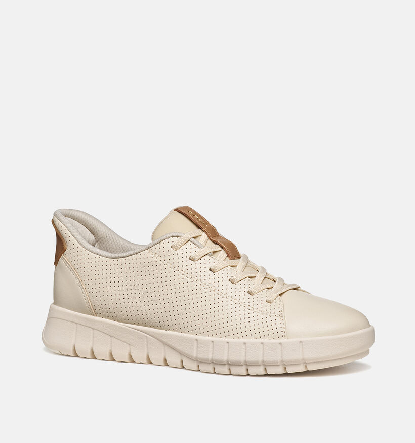 Geox Flextride Plus Baskets en Beige pour femmes (368186) - pour semelles orthop&eacute;diques