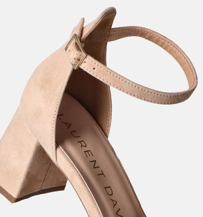 Laurent David Beige Sandalen met gesloten hiel voor dames (357877)