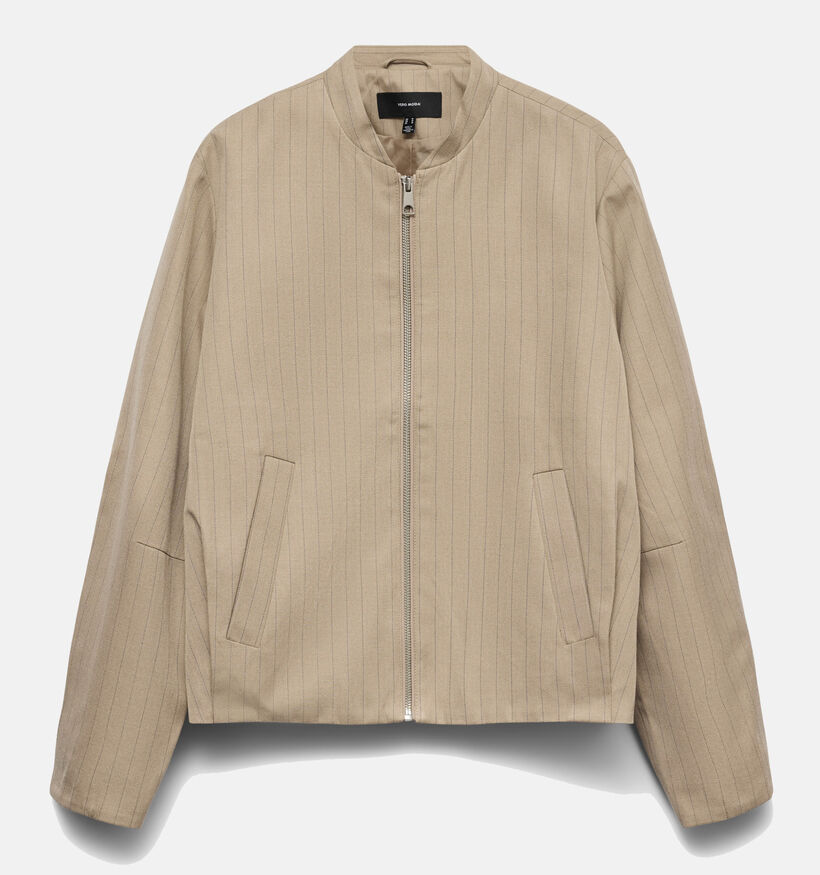 Vero Moda Norasia Manteau court en Beige fonc&eacute; pour femmes (385871)