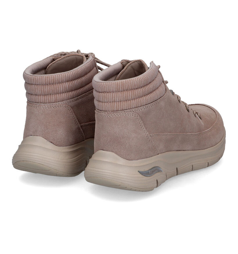Skechers Arch Fit Smooth Taupe Sneakers voor dames (312798) - geschikt voor steunzolen