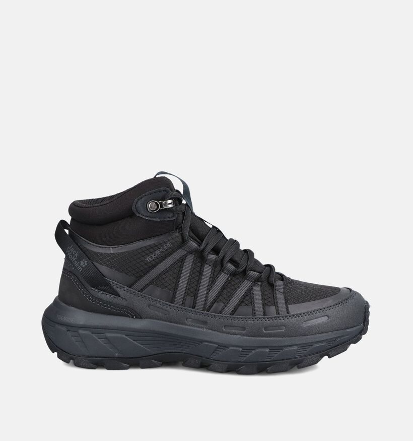 Jack Wolfskin Wild Hike Texapore Mid Zwarte Wandelschoenen voor dames (380517) - geschikt voor steunzolen