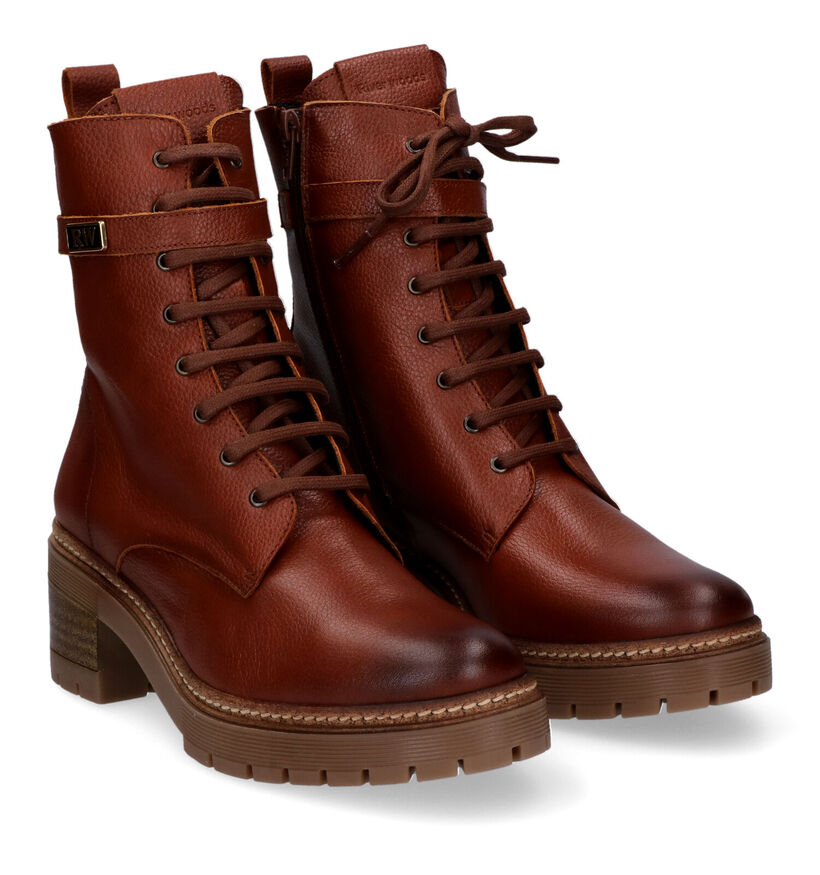 River Woods Gotja Cognac Bottines in leer (316102)