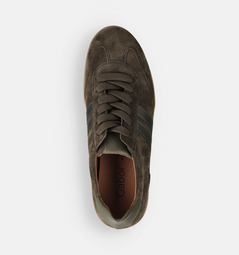Gabor Donkergroene Sneakers voor dames (363121) - geschikt voor steunzolen