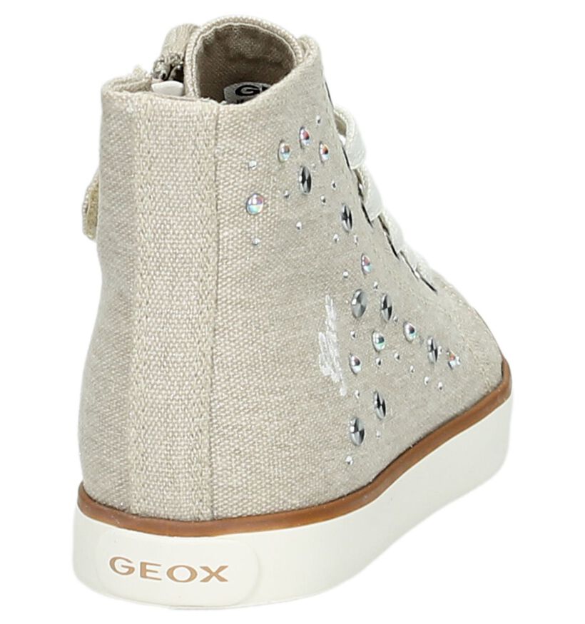 Geox Beige Hoge Sneakers, , pdp