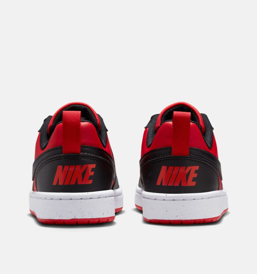 Nike Court Borough Low Rode/Zwarte Sneakers voor jongens, meisjes (359832) - geschikt voor steunzolen