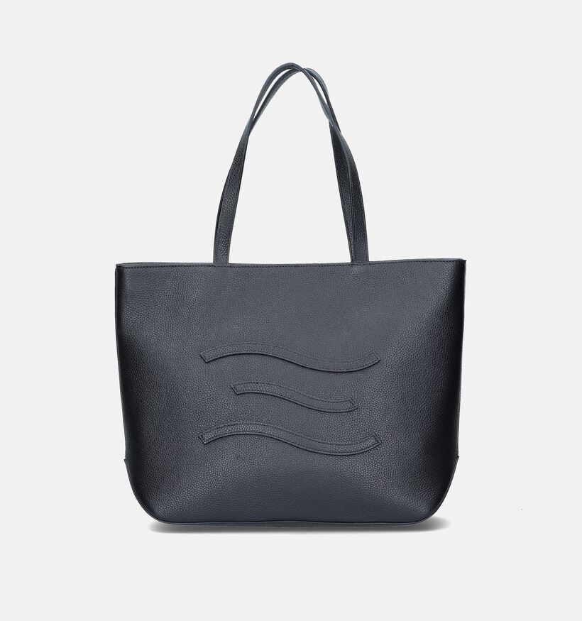 Crinkles Zwarte Shopper met rits voor dames (349842)