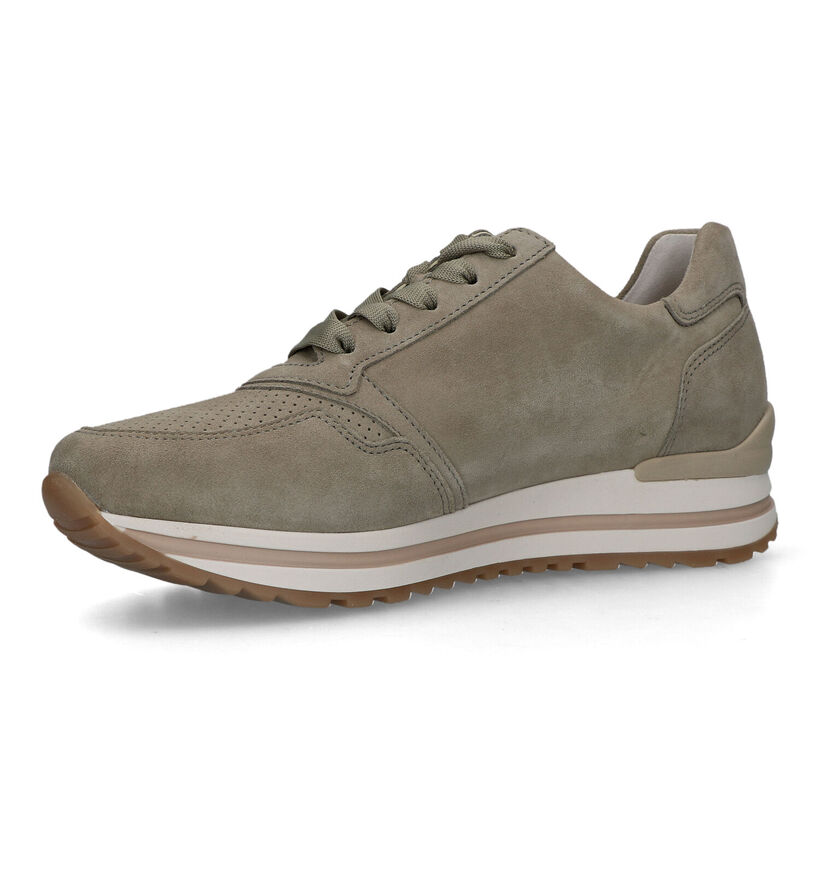 Gabor OptiFit Groene Sneakers voor dames (323170) - geschikt voor steunzolen